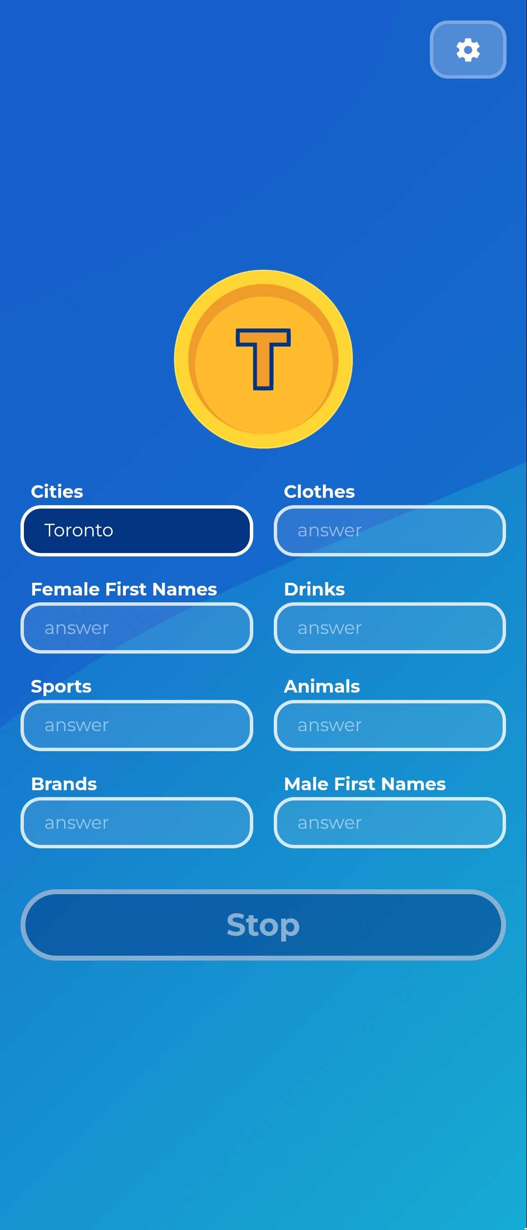 Interface joueur sur téléphone — P'tit Bac
